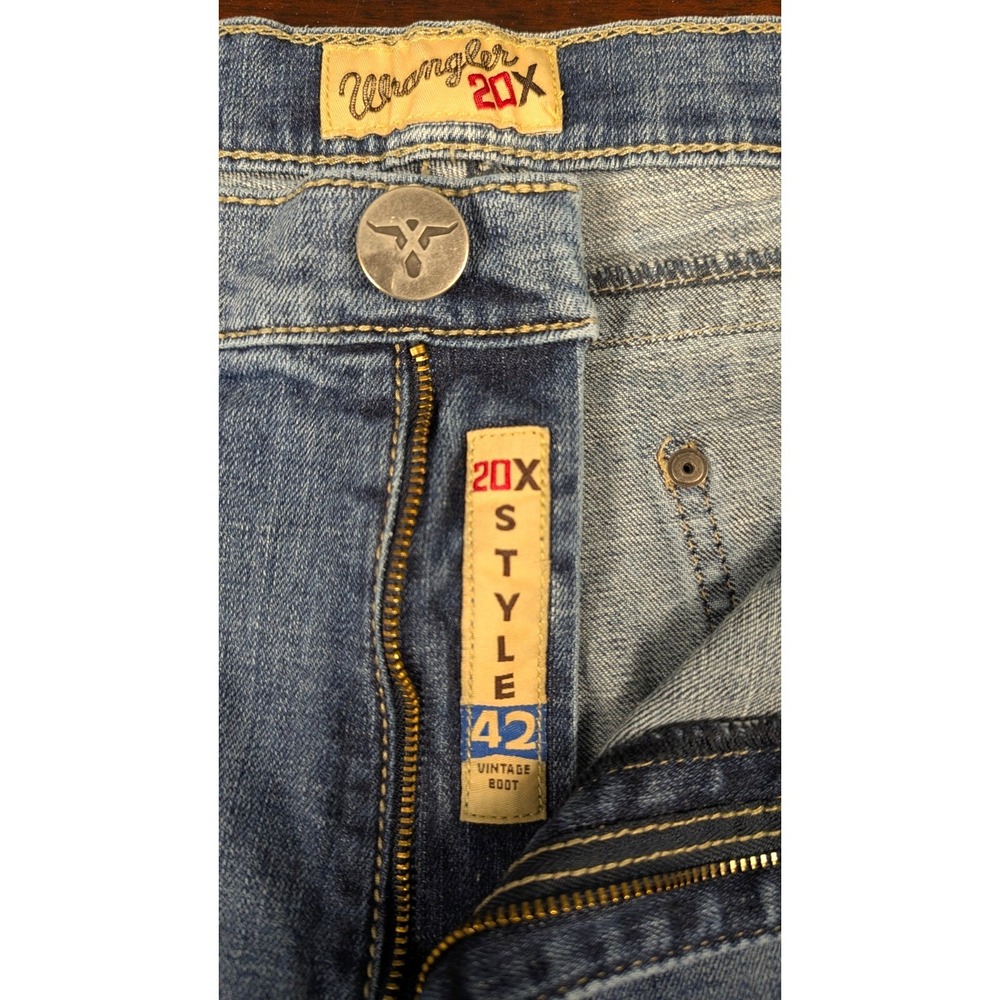 Wrangler 20X Vintage Bootcut Jeans Mens Dark Wash Western No.42 Denim - Picture 4 of 9